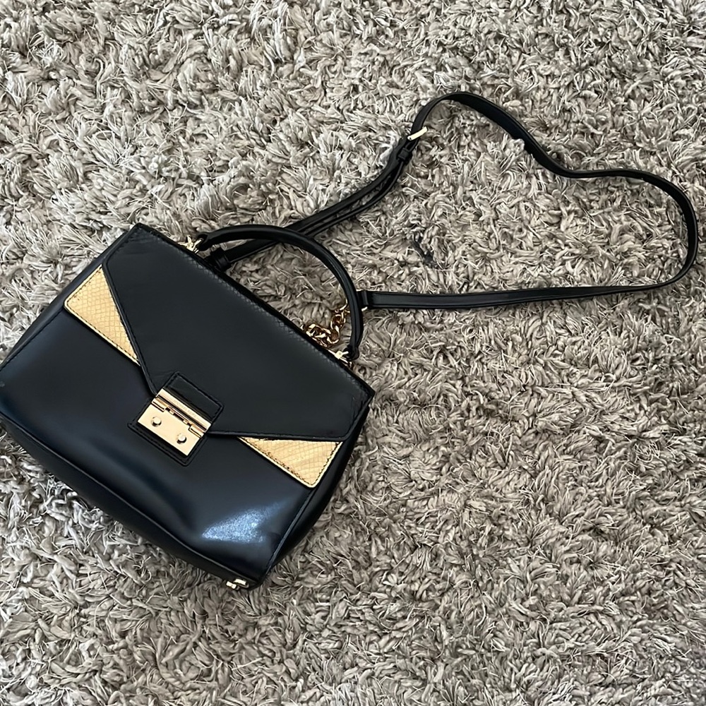 Michael Kors Black and Gold Crossbody